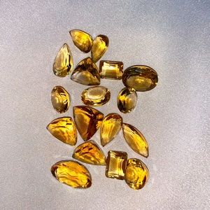 Loose citrine lot. Suitable for jewellery.